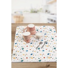 Misda Store Bulaşık Kurutma Matı 42X50 cm Pedi Kurulama Bezi Örtüsü MF-077