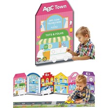 Misda Store & Folks Abc Town Multi Activity Set, Wipe Clean Foldable Book And Puzzle, Yol ve Alfabe Puzzle Kitap Seti, Alphabet Street, Abc Şehri Multi Aktivite Seti