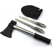 Nurcamp Çok Fonksiyonlu - Taşınabilir - Kürek - Balta - Testere - Bıçak Takımı Seti