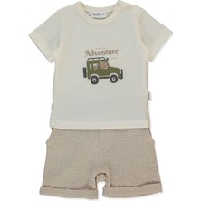 Bebetto Müslin Şort 2li Takım (Adventure) Bej