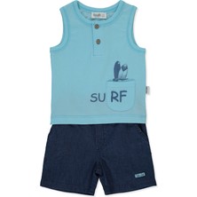 Bebetto Tencel Şort 2li Takım (Wave Power) Lacivert