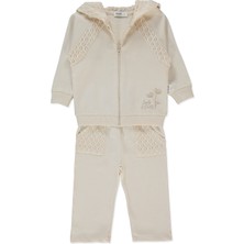 Bebetto Iki Ip Hırka 2li Takım (Lacy Gırl) Bej