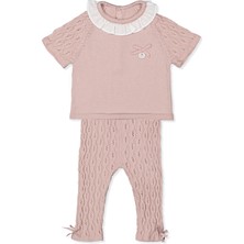 Bebetto Triko Ikili Takım (Burgu Desen) Gül Kurusu