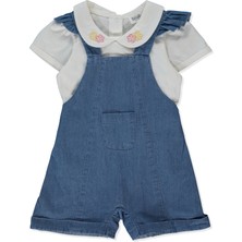 Bebetto Tencel Salopet 2li Takım (Flower Gırl) Mavi