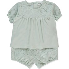 Bebetto Dokuma Şort 2li Takım (Lovely Flowers) Mint