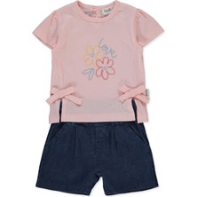 Bebetto Tencel Şort 2li Takım (Flower Gırl) Lacivert