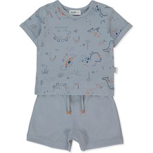 Bebetto Pike Şort 2li Takım (Dıno) Mavi