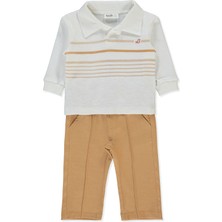 Bebetto Gabardin Pantolon 2li Takım (Classy Style) Kahverengi