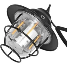 Ronanna USB Şarjlı Retro LED Kamp Feneri – 4 Işık Modu, Su Geçirmez, Taşınabilir