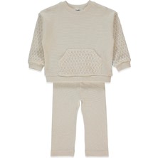 Bebetto Waffle Sweat 2li Takım (Lacy Gırl) Bej
