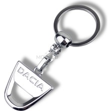 Mozoko Yüksek Kaliteli Dacia Logolu Metal Araç Anahtarlık, Çift Yönlü Logo, Hediyelik Araba Anahtarlık