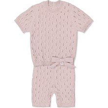 Bebetto Triko Şortlu Takım (Burgu Desen) Pembe