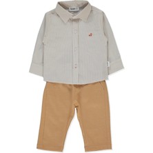 Bebetto Gabardin Pantolon 2li Takım (Classy Style) Kahverengi
