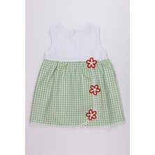 Chicsy Baby Kız Bebek Yazlık Elbise Dantel Detaylı Kareli Elbise
