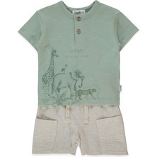 Bebetto Dokuma Şort 2li Takım (Safarı Club) Yeşil