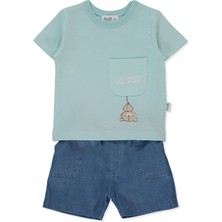 Bebetto Tencel Şort 2li Takım (Hello) Mint