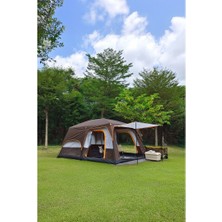 Nurcamp 10 Kişilik 2 Odalı Geniş Dayanıklı Tenteli Kamp Çadırı 430X305X200