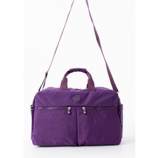 Nemo Bags Gri Seyahat Çantası, Orta Boy, Valiz Askılı Bavul, Klinkır Su Geçirmez Kumaş Spor Çantası, 46X30CM