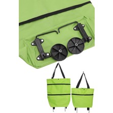 Ronanna Pazar Arabası ve Alışveriş Çantası Çift Yönlü Kolay Tekerlekli Taşınabilir