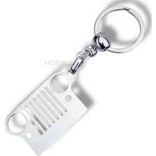 Mozoko Yüksek Kaliteli Jeep Logolu Metal Araç Anahtarlık, Çift Yönlü Logo, Hediyelik Araba Anahtarlık