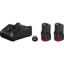Misda Store Professional 12 Volt Akü Şarj Cihazı Seti (2 x 2,0 Ah Li-Ion Akü + Gal 12V-40 Şarj Cihazı, Karton Kutuda)