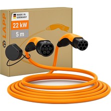 Misda Store Helix® Elektrikli Araç Akıllı 22 Kw, 32A, Üç Fazlı, Mod3, 5m Tip2 Şarj Kablosu - Tüm Araçlarla Uyumlu