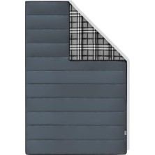 Misda Store Flanel Kamp Battaniyesi, Seyahat Yorganı Dış Mekan Hafif Kompakt Outdoor Kamp Çadır Karavan Malzemeleri Battaniye 215-150 cm Antrasit