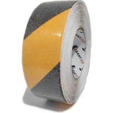 Misda Store Evi Merdiven Kaydırmaz Bant Sarı-Siyah Iç ve Dış Zemin Yapışkanlı Kaymaz Bant (50MM x 15MT)