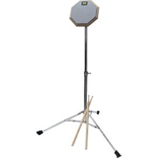 Misda Store DD-139 Profesyonel Bateri Davul Çalışma Pedi Seti Drum Practice Pad (Stand ve Çanta Ile)