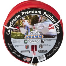 Misda Store 17001 Colorstorm Kauçuk Bahçe Hortumu, 5/8"X50", Kırmızı