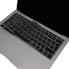 Misda Store MacBook Air 13 Klavye Koruyucu – A1932 A2179 A2337 M1 Uyumlu, Türkçe F Dizilim, Silikon Toz & Sıvı Koruma, Uk Enter Tipi Siyah