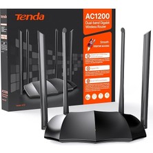 Misda Store Ac8 Wlan Dual Band Gigabit Router 1200MBIT/S (867MBIT/S 5ghz + 300MBIT/S 2.4ghz, 4 Gigabit Port, Mu-Mımo,4 * 6dbi Harici Anten, Uygulama Kontrolü, Ipv6) Siyah
