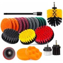Misda Store Mobile 22 Parça Koltuk, Duvar, Küvet Detaylı Temizlik Için Matkap Fırçaları,çok Amaçlı Temizlik Seti
