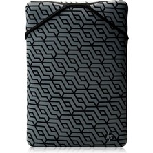 Misda Store - Pc Protective Çift Taraflı Dizüstü Bilgisayar Kılıfı, 14 Inç (35.6 Cm), Çift Taraflı Tasarım, Geometrik/siyah