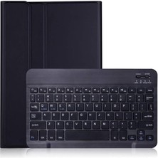Misda Store Tab S7 Fe 12.4 Inç ile Uyumlu Bluetooth Türkçe Q Klavyeli Kılıfı (Tablet Değildir) Kapak, Lacivert