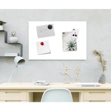 Misda Store Magnet Beyaz Magnet Panosu, 50X70 cm Dekoratif Metal Mıknatıs Pano