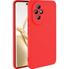 Ve Kırmızı Honor 200 ile Uyumlu Rose Serisi Kamera Korumalı Silikon Kılıf