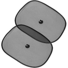 Misda Store Oto Arka Yan Cam Vantuzlu Perde Güneşlik Gölgelik Araç Sağ ve Sol Arka Yan Cam Perde Güneşlik