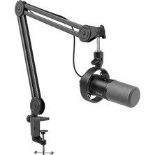 Misda Store Boom Kol Standlı Dinamik Podcast Mikrofon Seti, Vokal Akışı Kaydetmek Için Stüdyo Xlr/usb Mikrofon, Sessiz Dokunmalı Metal Mikrofon, Kulaklık Jakı, Ağır Hizmet Boom KOLU-K688T
