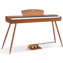 Misda Store Ddp-80 E-Piyano 88 Tuşlu Ağırlıklı Piyano, Çekiç Mekanizması Iı, Ev Dijital Piyanoları Ayaklı Tam Boy Klavye, Üç Kat Pedal, USB Midi ve Kulaklık Bağlantısı