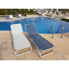 Misda Store Concept Katlanır Şezlong Alüminyum Ferrari File Yırtılmaz Kumaş