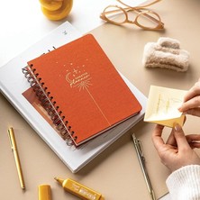 Misda Store Spiralli Keten Süresiz Planlayıcı Ajanda Mercan