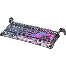 Misda Store Mercury K1 Pro Rgb Kablosuz Mekanik Gaming Klavye, Alüminyum Çerçeveli, Ingilizce Q, Special Edition, Cyberpunk