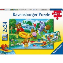Misda Store 2X24 Parçalı Puzzle Ayı Ailesi Kampta
