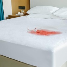 Misda Store HOME%100 Pamuk, Full Kenar Fitted Sıvı Geçirmez,tek, Çift Kişilik Bebek Yatak Koruyucu Çarşaf Alez (Beyaz, 160X200)