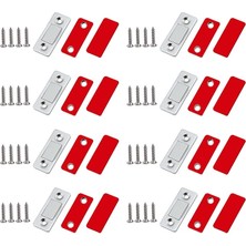 Misda Store 8 Adet Mıknatıslı Kilit, Ultra Ince Manyetik Kapama, Kapı, Kendinden Yapışkanlı Kapı Mıknatısları, Güçlü Mobilya Mıknatıslı Kilit Mobilya, Sürgülü Kapı, Dolap Kapısı, Çekmece