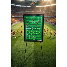 Avessa TTF-3000 Ayaklı Futbol Taktik Tahtası - Katlanabilir – Teleskopik Ayaklı – Yaz Sil Özellikli