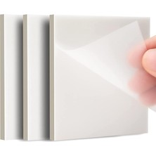 Misda Store 150 Yaprak Şeffaf Yapışkan Notlar, Su Geçirmez, Kendinden Yapışkanlı Notlar, Okul/ofis/ev Için Yeniden Yazılabilir Not Kağıtları, Öğrenciler ve Çalışanlar Için Harika Ofis Malzemesi (75 x 75 Mm)