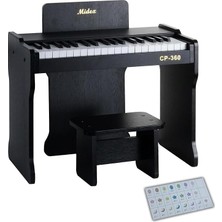 Misda Store CP-360BK Ahşap Çocuk Piyanosu Pilli 37 Tuşlu Gerçek Piyano Tuşları