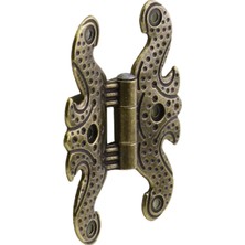 Misda Store Mobilya Dolap Kapak Hobi Menteşesi Metal Kelebek Menteşe Büyük Antik Sarı 4 Adet